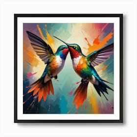 Hummingbirds Art Print 1 Art Print