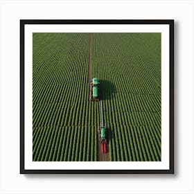 Aerial View Of A Corn Field 3 Art Print