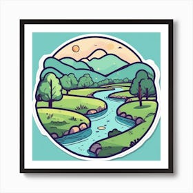 Landscape Sticker 3 Art Print