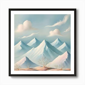 Abstract Mountain Landscape 9 Art Print