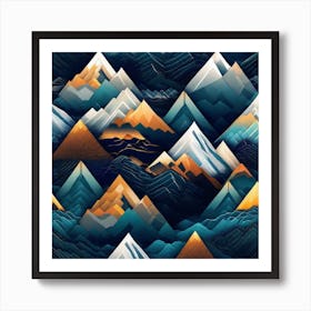 Mountains In The Sky 4 Art Print