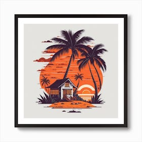 House On The Beach Art Print