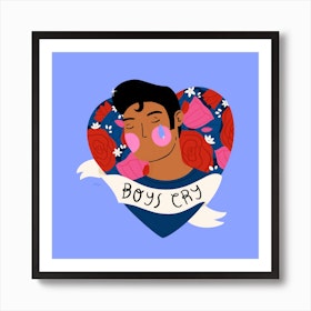 Boys Cry Square Art Print