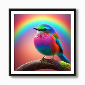 Rainbow Bird 1 Art Print