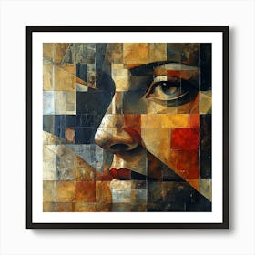 Abstract Of A Woman'S Face 5 Art Print