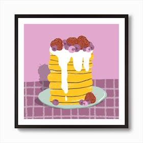 Stack Of Pancakes Square Art Print