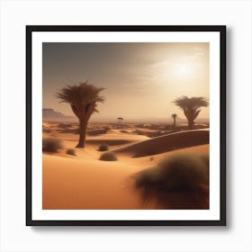 Sahara Countryside Peaceful Landscape Perfect Composition Beautiful Detailed Intricate Insanely De (15) Art Print