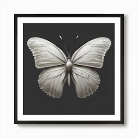 White Butterfly Art Print