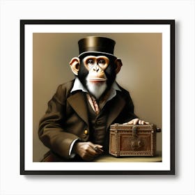 MONKEY ORGAN GRINDER Art Print