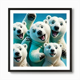 Polar Bears Art Print