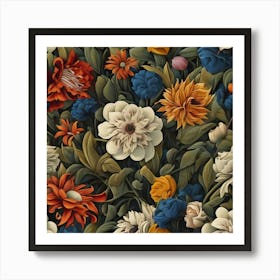 Floral Wallpaper 3 Art Print