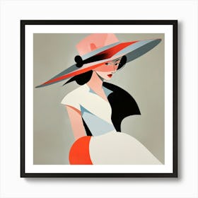 Woman in a Hat 1 Art Print