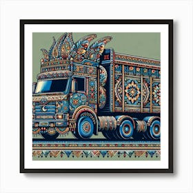 Truck Art Design Inspired By Pakistani Culture And Traditions (4) Art Print