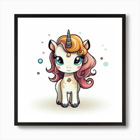 Cute Unicorn 682 Art Print