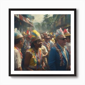 Colombian Festivities Haze Ultra Detailed Film Photography Light Leaks Larry Bud Melman Trendi (48) Art Print