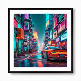 Neon City Art Print