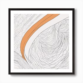 Minimalism Masterpiece, Trace In Fire + Fine Gritty Texture + Complementary Pastel Scale + Abstract (1) Art Print