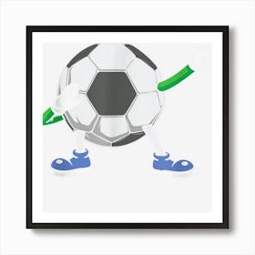 Funny Soccer Ball Dabbing Soccer Players Kids Art Print