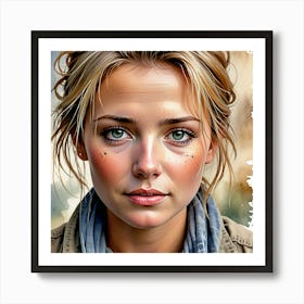 Portrait Of A Young Woman 5 Art Print