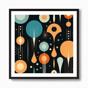 Retro Abstract Pattern Art Print