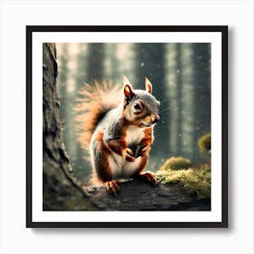 Squirrel In The Forest 249 Art Print