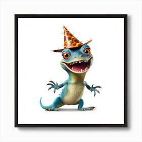 Lizard In A Hat Art Print