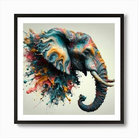 Elephant Head Painting 1 Art Print