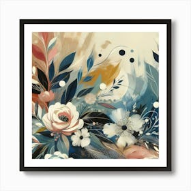 Abstract Floral Painting 7 Art Print