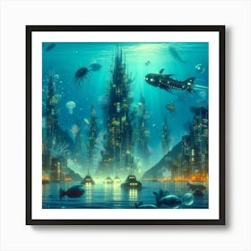 Underwater City 9 Art Print