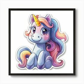 Unicorn Sticker 107 Art Print