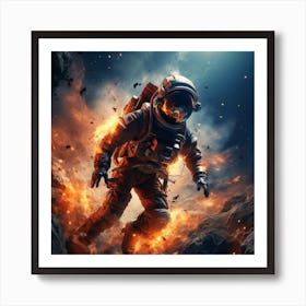 Astronaut In Space 1 Art Print