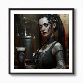 Steampunk Girl Art Print