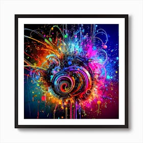 Abstract Art SpacePop Art Print