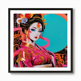 Creative Geisha Artwork 1 Art Print