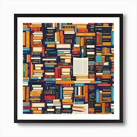 Bookshelf Art Print