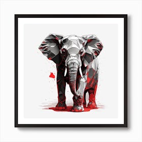Abstract Elephant 2 Art Print