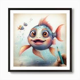 Fish Drawing 7 Art Print