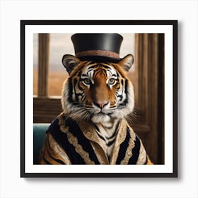 Silly Animals Series Tiger 2 Art Print