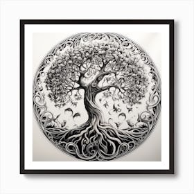 Tree Of Life drawing 3 Art Print