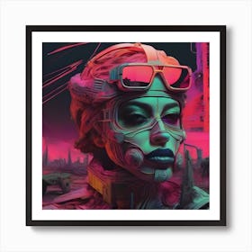 Futuristic Woman Art Print