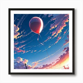 Balloon In The Sky Art Print