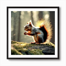 Squirrel In The Forest 191 Art Print