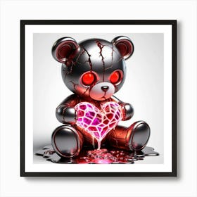 Teddy Bear With Broken Heart Art Print