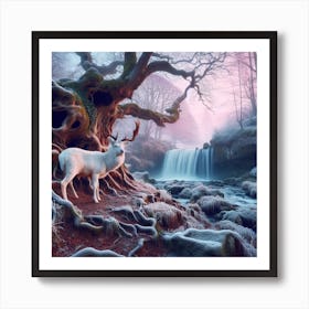 Deer In The Forest 42 Art Print