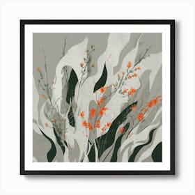 Flowers In The Wind 1 Art Print