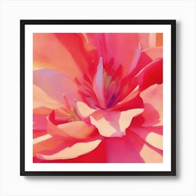 Coral Floral Art Print