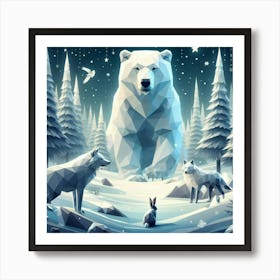 Giant bear Art Print