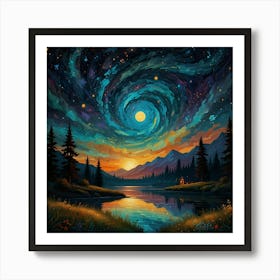 Starry Night Sky Art Print