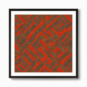 A Seamless Pattern Asymmetrical Zigzags And Jagged Lines, Herringbone inspired Pattern, 145 Art Print