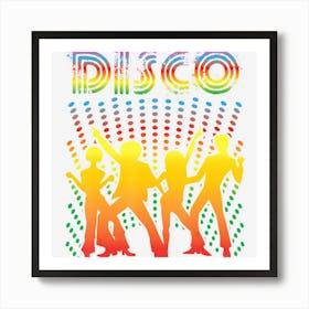 Disco Vintage Style Dancing Retro Disco Art Print